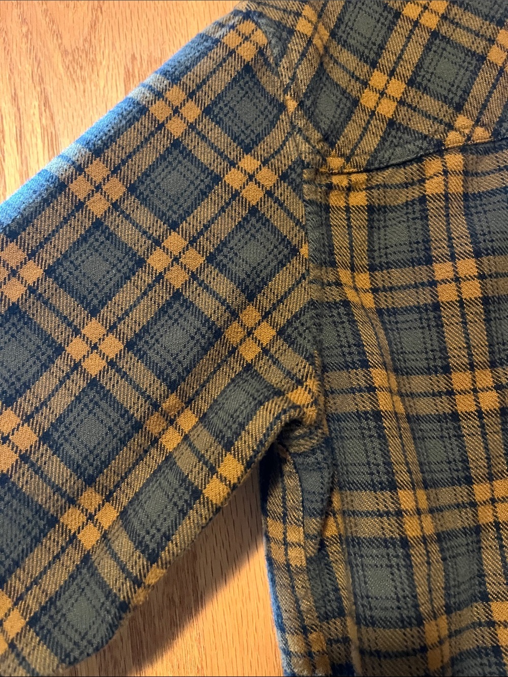 Prana Men's Plaid Button-Down Shirt - Mustard & Black - Picture 13 of 14
